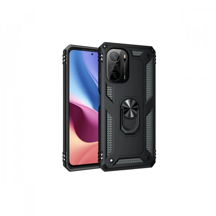 Newface Xiaomi Poco F3 Kılıf Sofya Yüzüklü Silikon Kapak