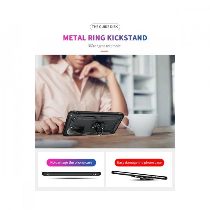 Newface Xiaomi Poco F3 Kılıf Sofya Yüzüklü Silikon Kapak