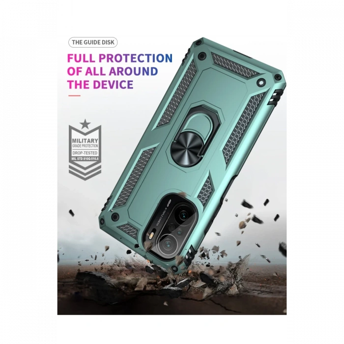 Newface Xiaomi Poco F3 Kılıf Sofya Yüzüklü Silikon Kapak