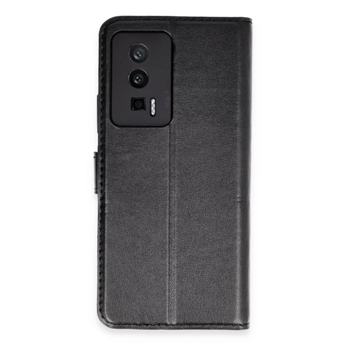 Newface Xiaomi Poco F5 Pro Kılıf Trend S Plus Kapaklı Kılıf - Siyah