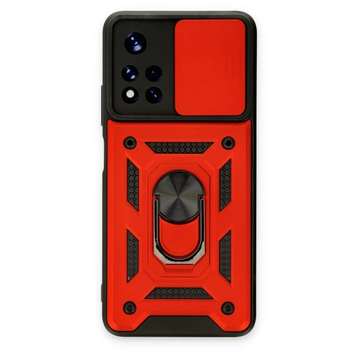 Newface Xiaomi Poco M4 Pro 5G Kılıf Pars Lens Yüzüklü Silikon