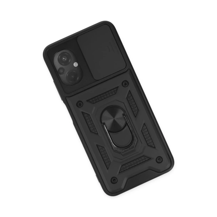 Newface Xiaomi Poco M5 Kılıf Pars Lens Yüzüklü Silikon