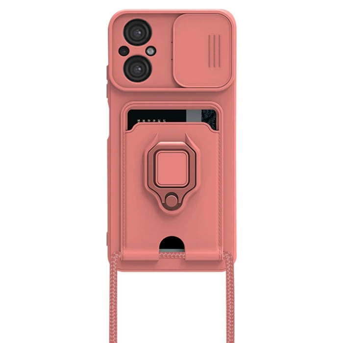 Newface Xiaomi Poco M5 Kılıf Zuma Kartvizitli Yüzüklü Silikon