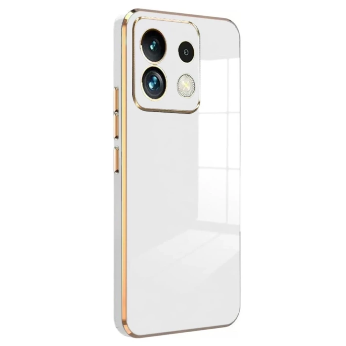 Newface Xiaomi Poco M6 Pro 4G Kılıf Volet Silikon - Beyaz