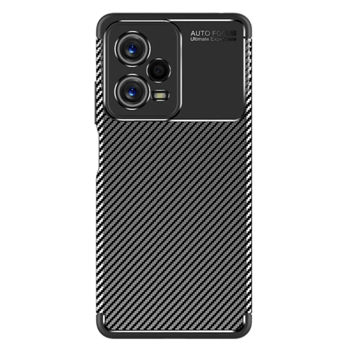 Newface Xiaomi Poco X5 5G Kılıf Auto Focus Karbon Kapak - Siyah