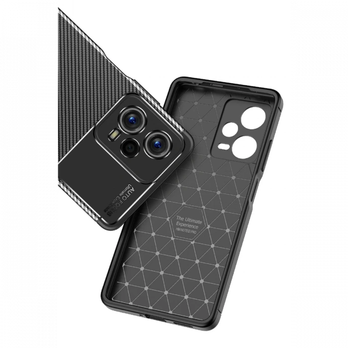 Newface Xiaomi Poco X5 5G Kılıf Auto Focus Karbon Kapak - Siyah