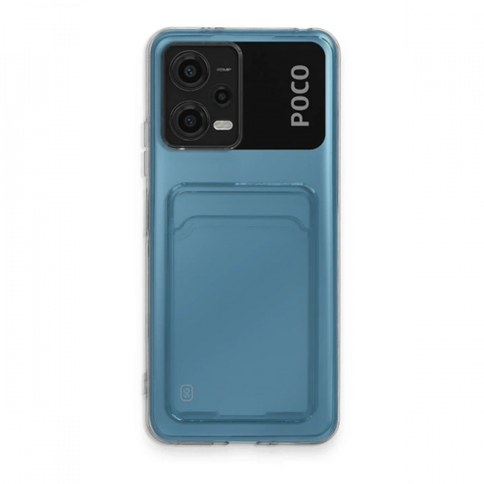 Newface Xiaomi Poco X5 5G Kılıf Kart Şeffaf Silikon - Şeffaf