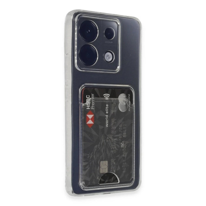 Newface Xiaomi Poco X6 Kılıf Kart Şeffaf Silikon - Şeffaf