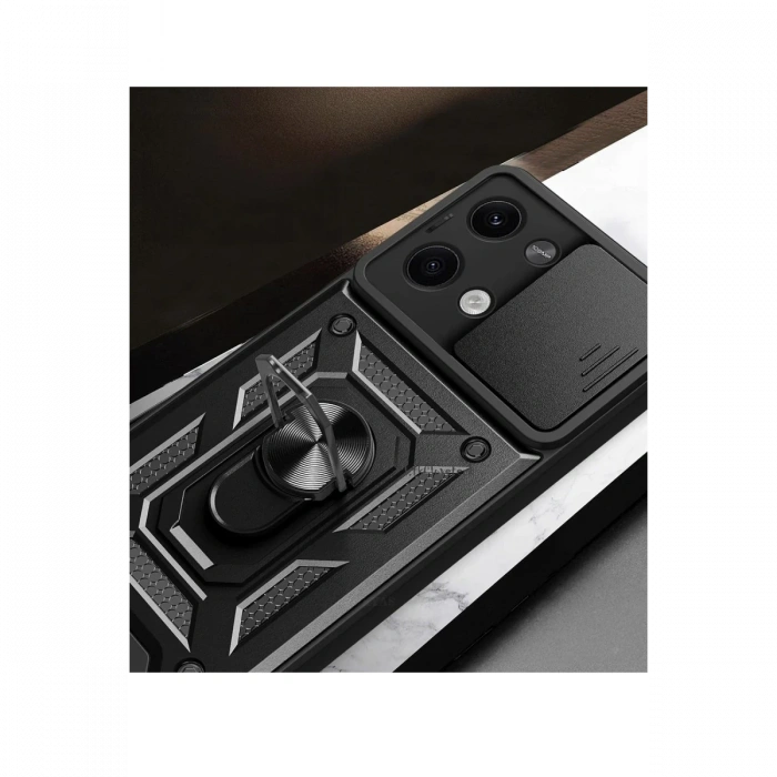Newface Xiaomi Poco X6 Kılıf Pars Lens Yüzüklü Silikon
