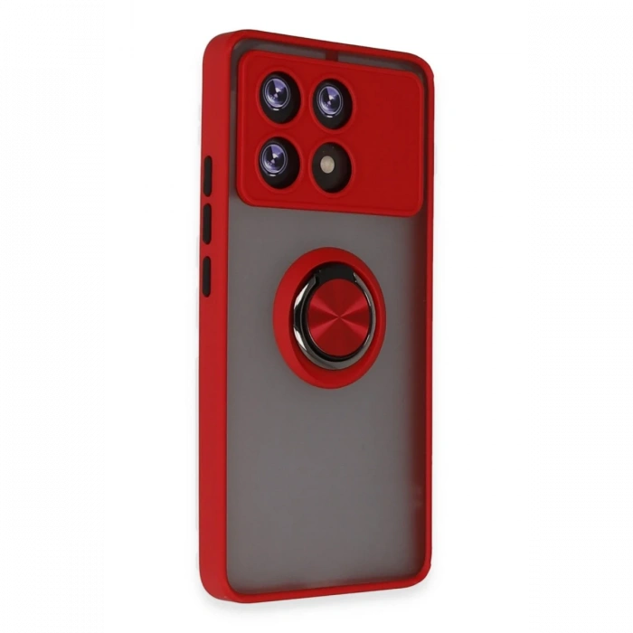 Newface Xiaomi Poco X6 Pro Kılıf Montreal Yüzüklü Silikon Kapak