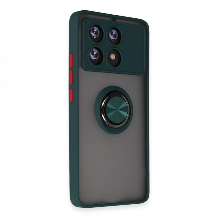 Newface Xiaomi Poco X6 Pro Kılıf Montreal Yüzüklü Silikon Kapak