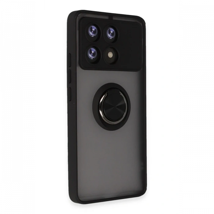Newface Xiaomi Poco X6 Pro Kılıf Montreal Yüzüklü Silikon Kapak