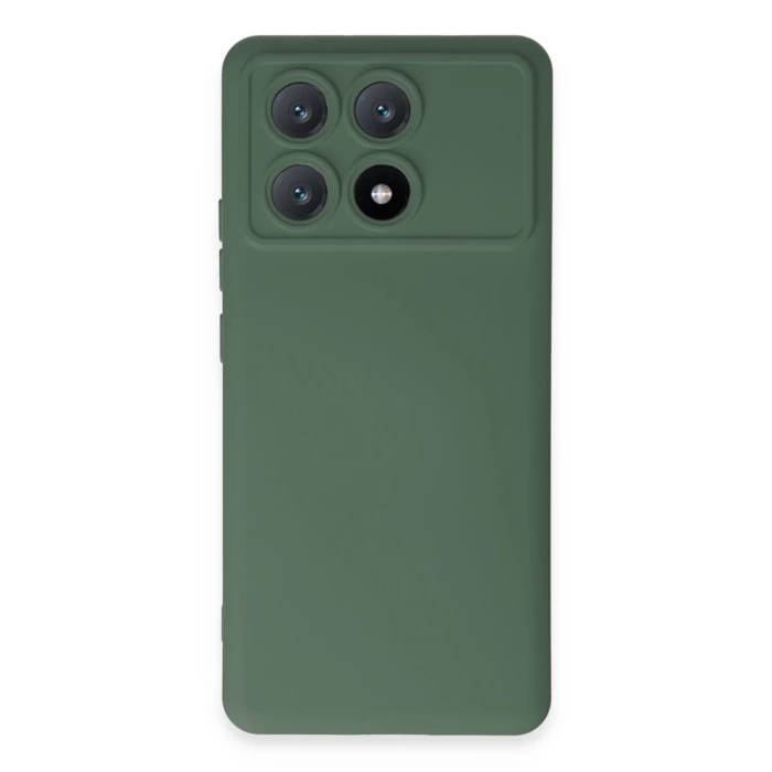 Newface Xiaomi Poco X6 Pro Kılıf Nano içi Kadife Silikon - Koyu Yeşil