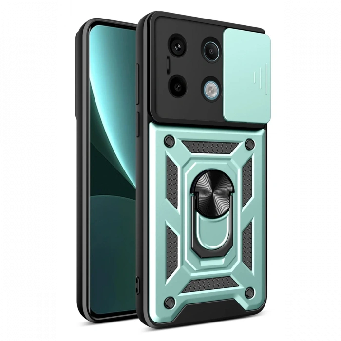 Newface Xiaomi Poco X6 Pro Kılıf Pars Lens Yüzüklü Silikon