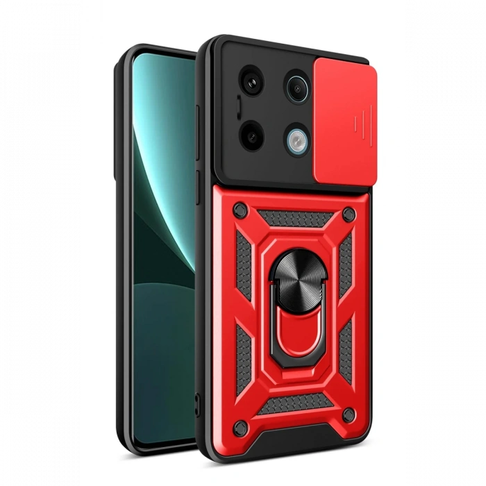 Newface Xiaomi Poco X6 Pro Kılıf Pars Lens Yüzüklü Silikon
