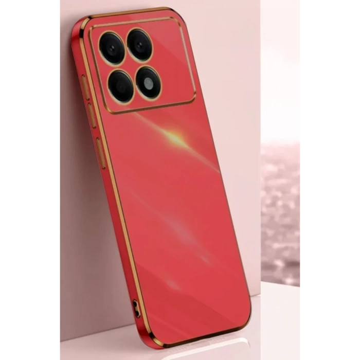 Newface Xiaomi Poco X6 Pro Kılıf Volet Silikon - Kırmızı
