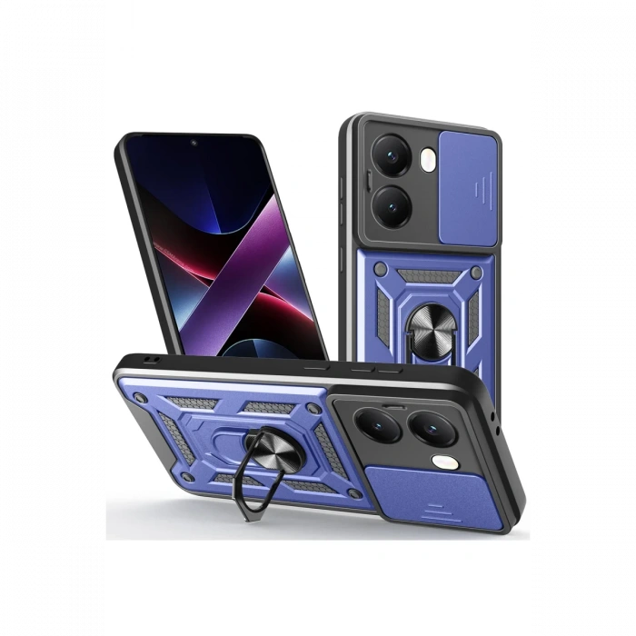 Newface Xiaomi Poco X7 Pro Kılıf Pars Lens Yüzüklü Silikon