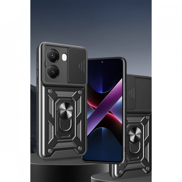Newface Xiaomi Poco X7 Pro Kılıf Pars Lens Yüzüklü Silikon