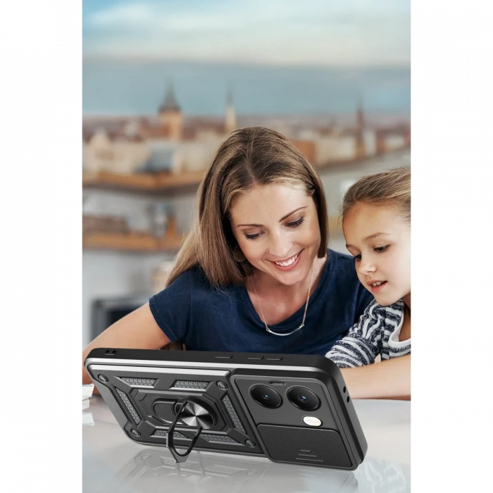 Newface Xiaomi Poco X7 Pro Kılıf Pars Lens Yüzüklü Silikon
