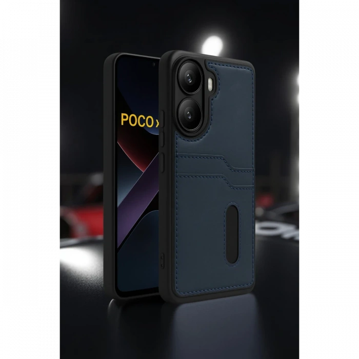 Xiaomi Poco X7 Pro Kılıf Sara Kartvizitli Deri Kılıf