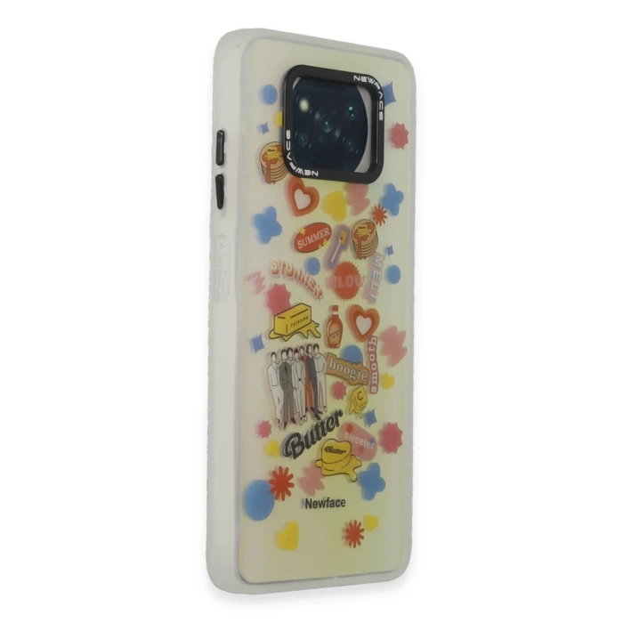 Newface Xiaomi Pocophone X3 Kılıf Estoril Desenli Kapak