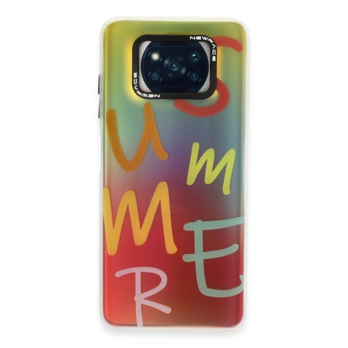 Newface Xiaomi Pocophone X3 Kılıf Estoril Desenli Kapak