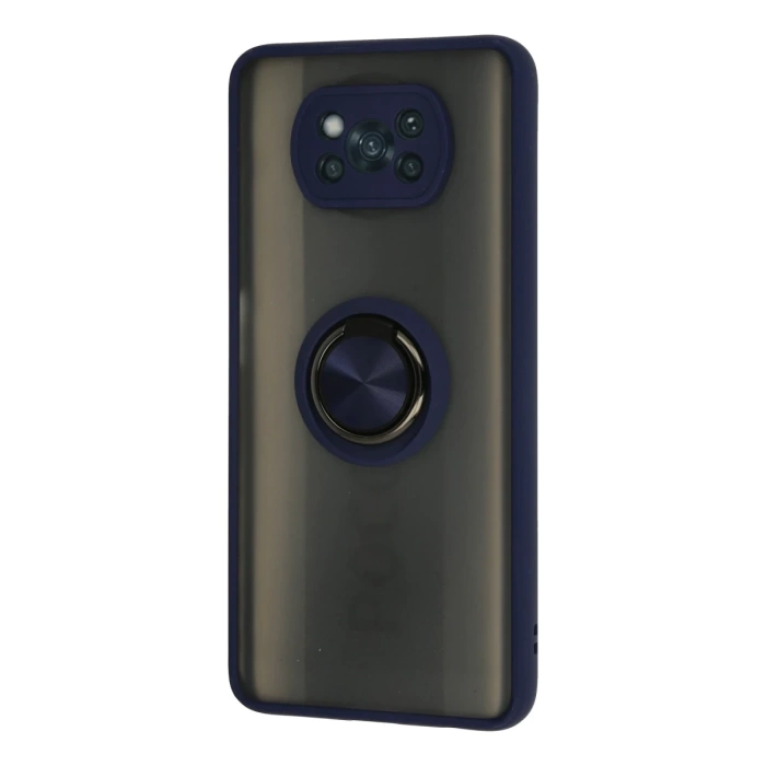 Newface Xiaomi Pocophone X3 Kılıf Montreal Yüzüklü Silikon Kapak
