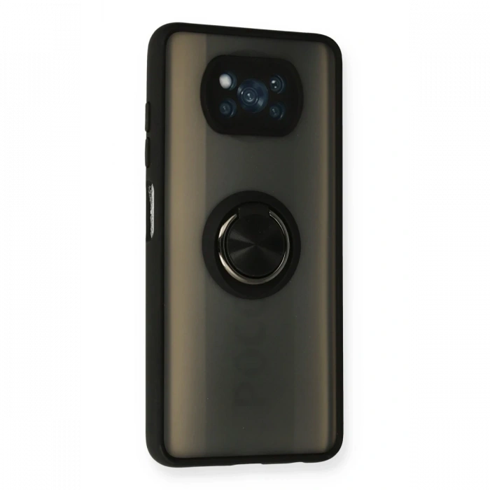 Newface Xiaomi Pocophone X3 Kılıf Montreal Yüzüklü Silikon Kapak