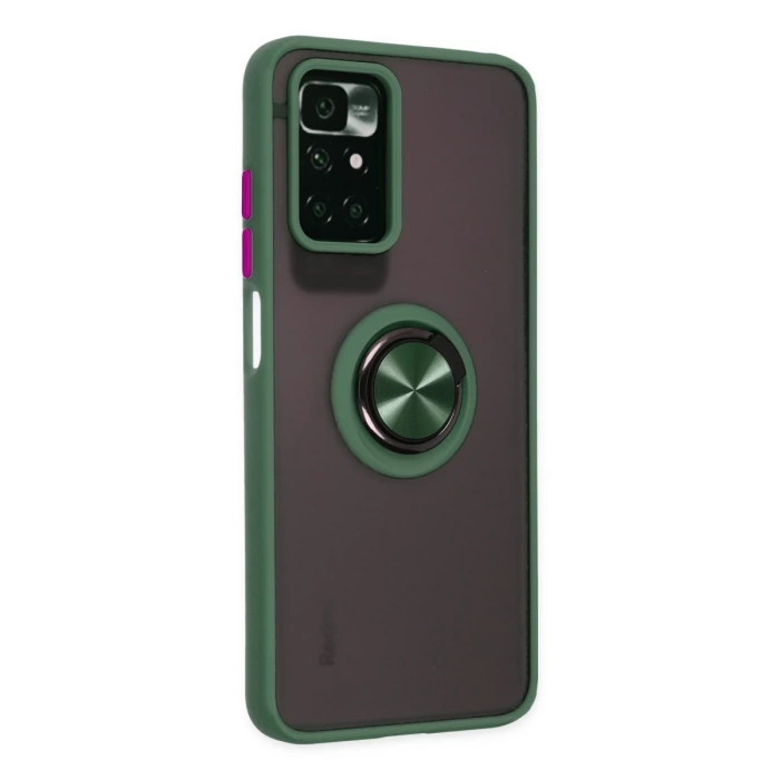 Newface Xiaomi Redmi 10 2022 Kılıf Montreal Yüzüklü Silikon Kapak