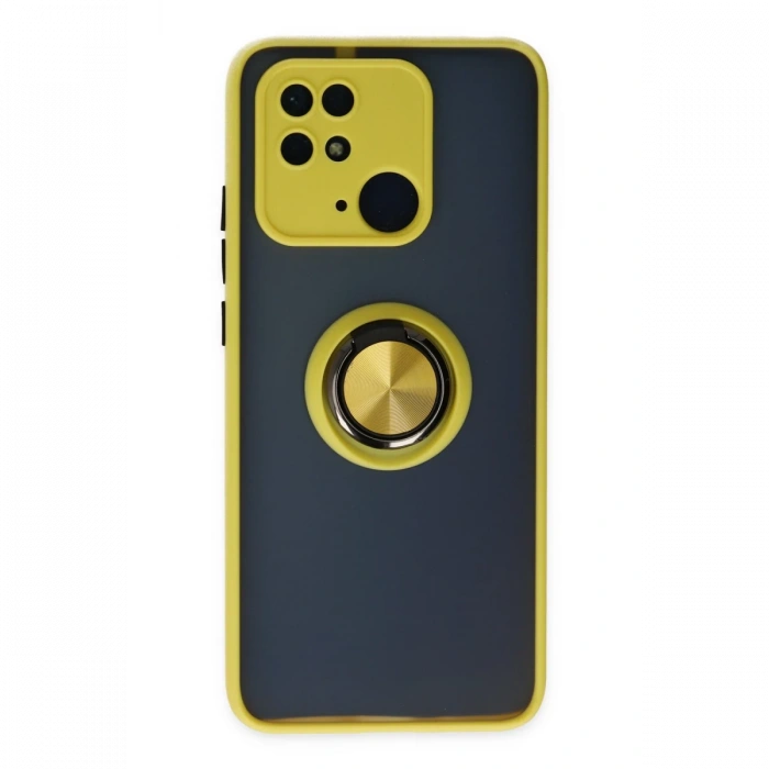 Newface Xiaomi Redmi 10C Kılıf Montreal Yüzüklü Silikon Kapak