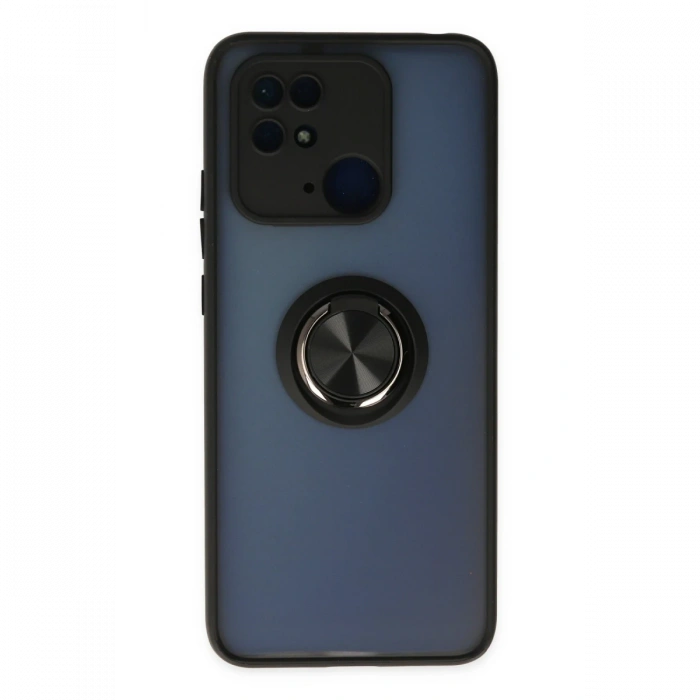 Newface Xiaomi Redmi 10C Kılıf Montreal Yüzüklü Silikon Kapak