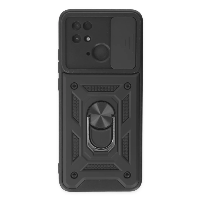 Newface Xiaomi Redmi 10C Kılıf Pars Lens Yüzüklü Silikon