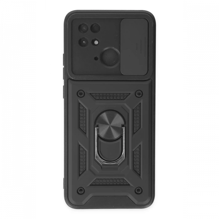 Newface Xiaomi Redmi 10C Kılıf Pars Lens Yüzüklü Silikon