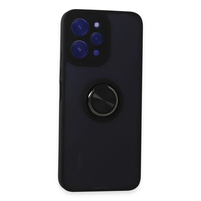 Newface Xiaomi Redmi 12 Kılıf Montreal Yüzüklü Silikon Kapak