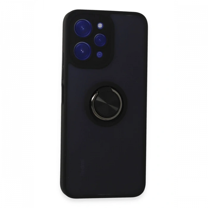 Newface Xiaomi Redmi 12 Kılıf Montreal Yüzüklü Silikon Kapak