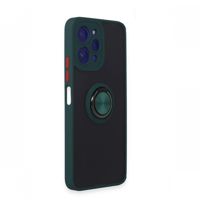 Newface Xiaomi Redmi 12 Kılıf Montreal Yüzüklü Silikon Kapak