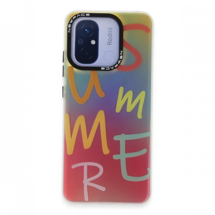 Newface Xiaomi Redmi 12C Kılıf Estoril Desenli Kapak