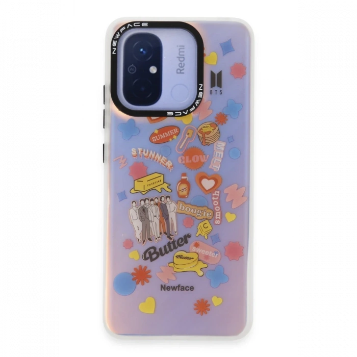 Newface Xiaomi Redmi 12C Kılıf Estoril Desenli Kapak