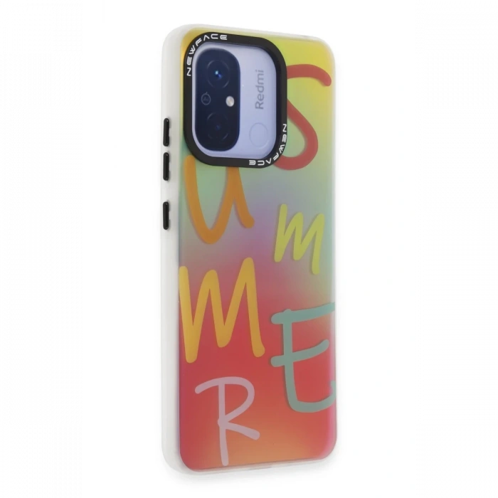Newface Xiaomi Redmi 12C Kılıf Estoril Desenli Kapak