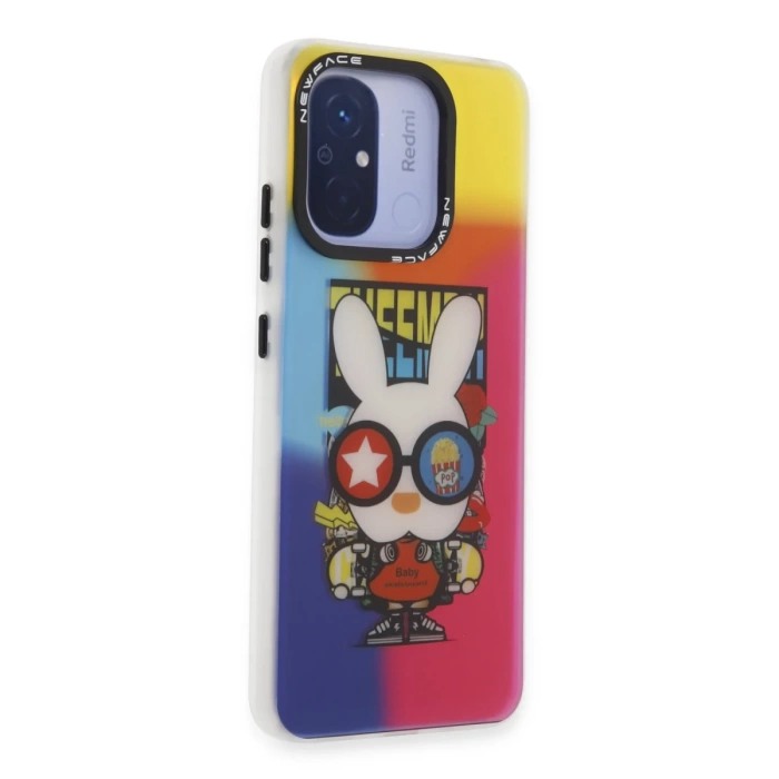 Newface Xiaomi Redmi 12C Kılıf Estoril Desenli Kapak