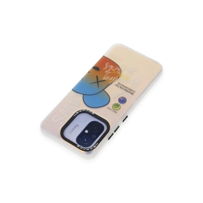 Newface Xiaomi Redmi 12C Kılıf Estoril Desenli Kapak