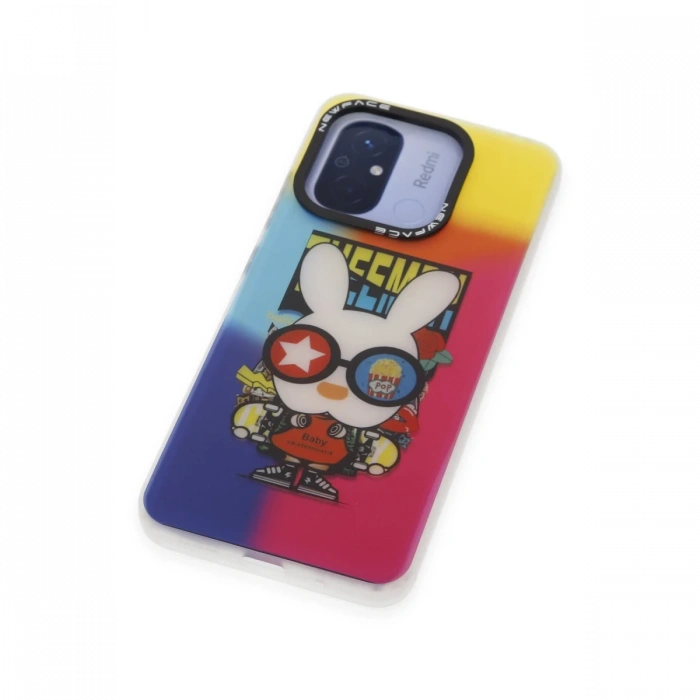 Newface Xiaomi Redmi 12C Kılıf Estoril Desenli Kapak