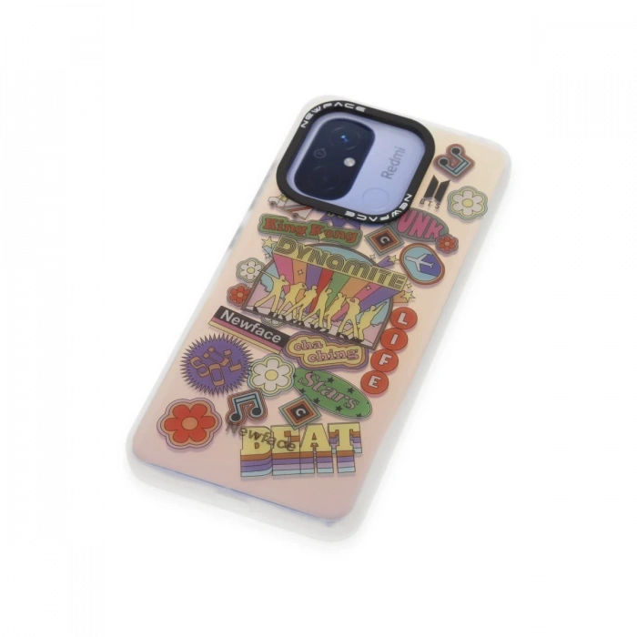 Newface Xiaomi Redmi 12C Kılıf Estoril Desenli Kapak