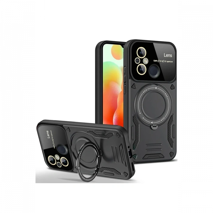 Newface Xiaomi Redmi 12C Kılıf Joy Lens Standlı Kapak