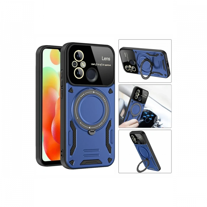 Newface Xiaomi Redmi 12C Kılıf Joy Lens Standlı Kapak