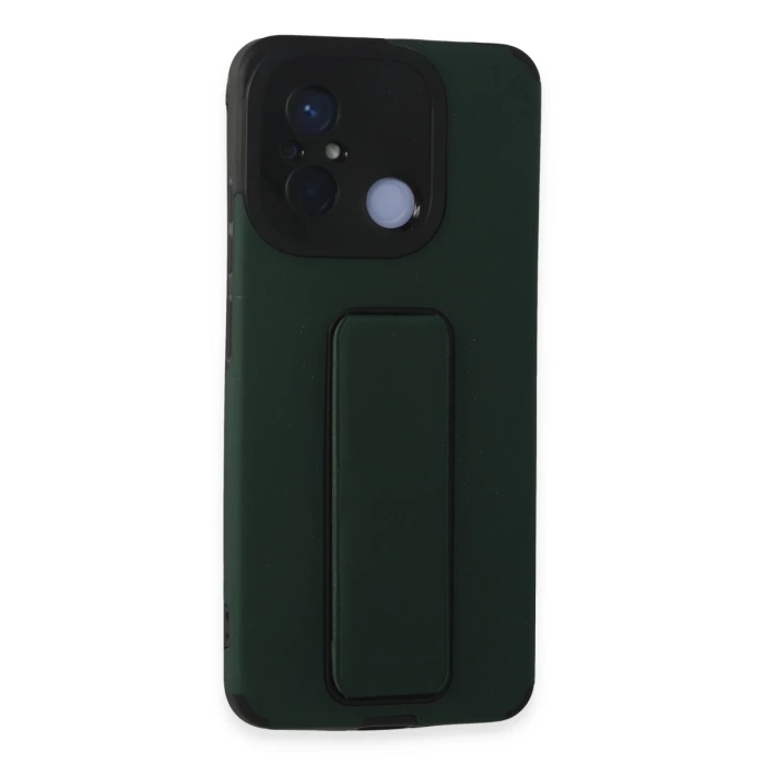 Newface Xiaomi Redmi 12C Kılıf Mega Standlı Silikon