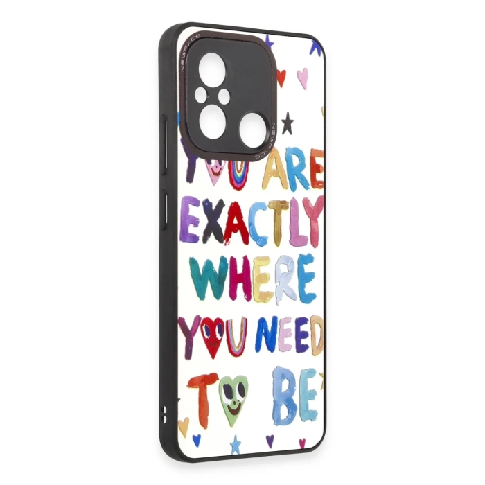 Newface Xiaomi Redmi 12C Kılıf Mirror Desenli Kapak