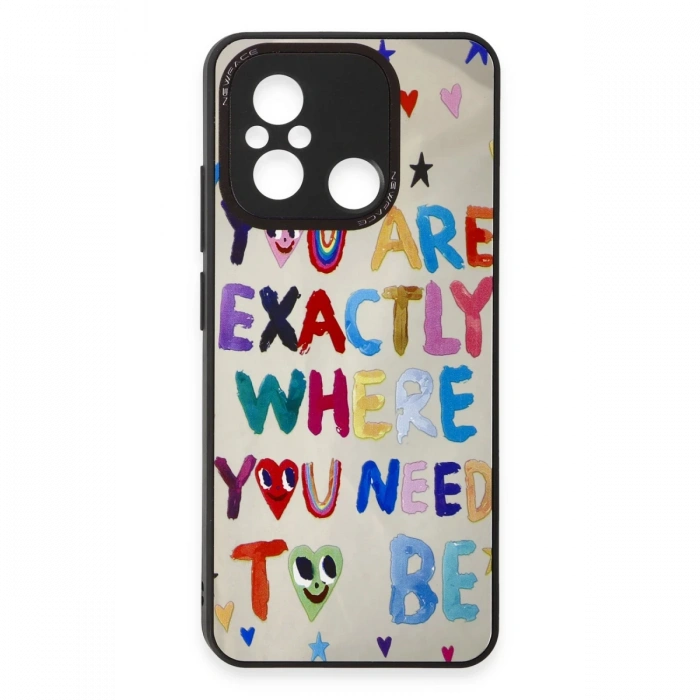 Newface Xiaomi Redmi 12C Kılıf Mirror Desenli Kapak