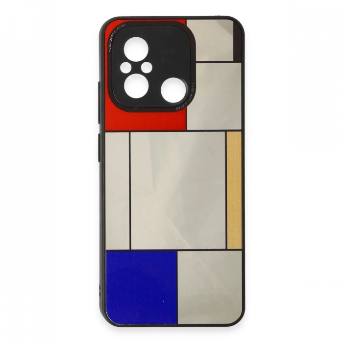Newface Xiaomi Redmi 12C Kılıf Mirror Desenli Kapak