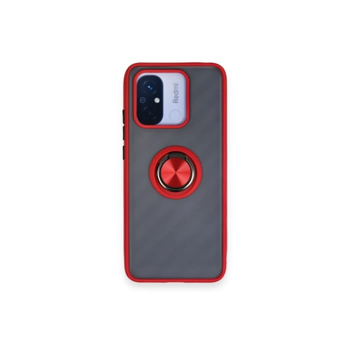 Newface Xiaomi Redmi 12C Kılıf Montreal Yüzüklü Silikon Kapak